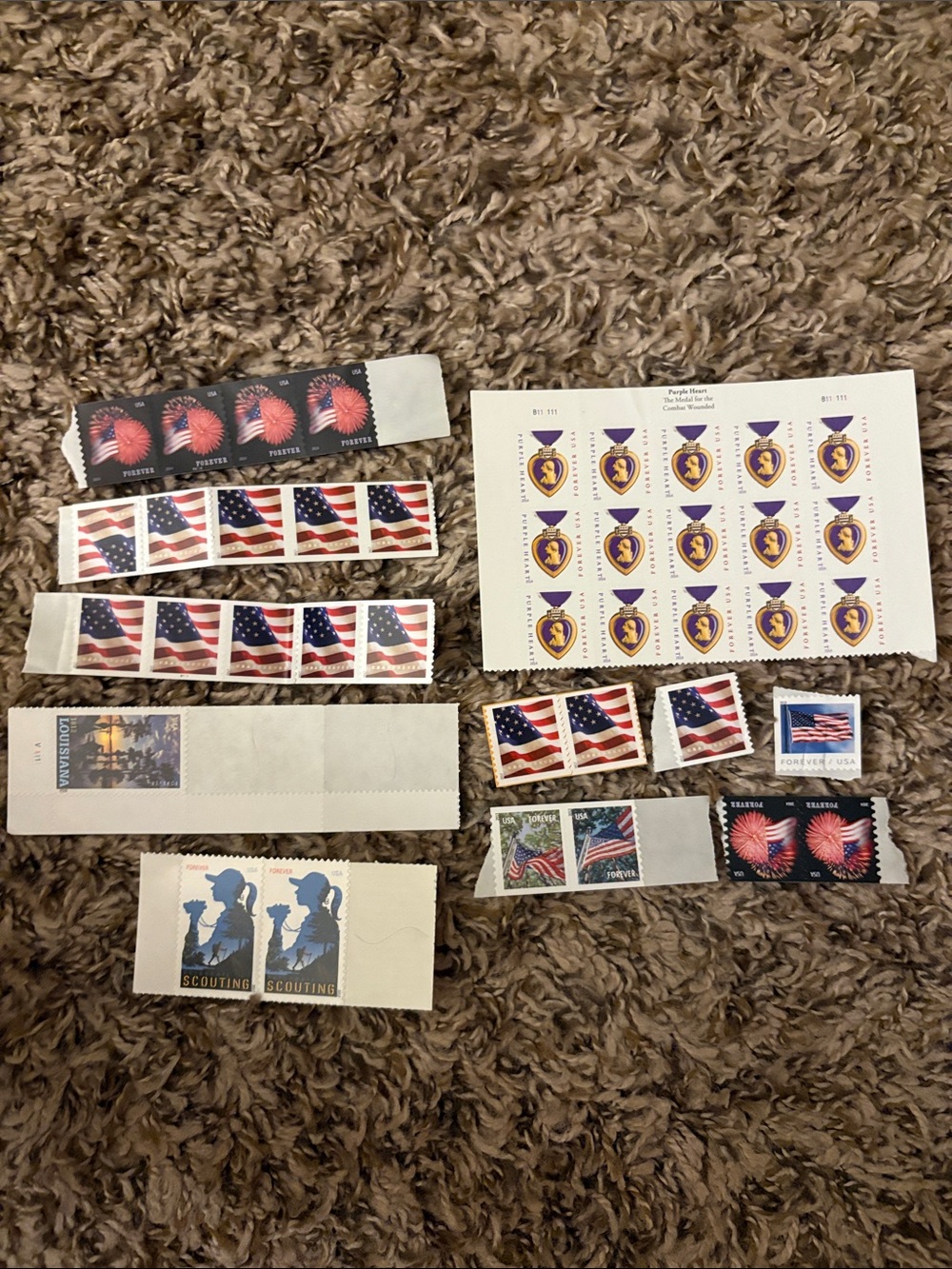 USPS Forever Stamps Purple Heart Patriotic 40 count